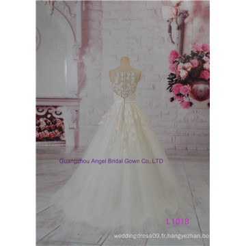 Modèle de prinecess populaire chapelle train a-ligne robe de mariée mariée ceinture